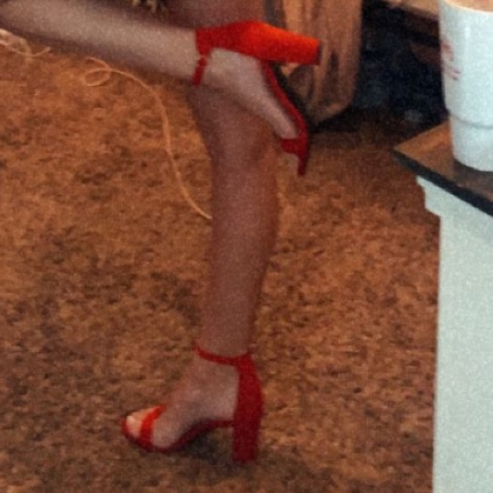 red heels, worn once